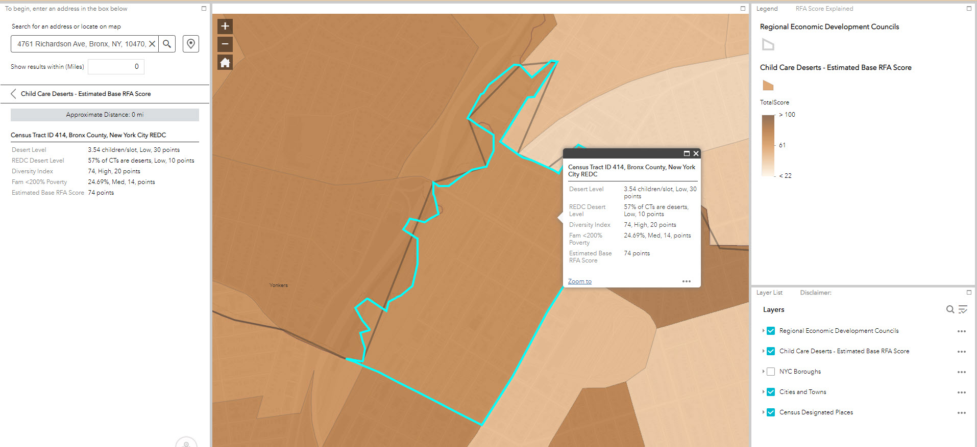 Child Care Desert Map